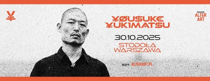 Obrazek przedstawia grafikę promocyjną wydarzenia Występ japońskiego DJ-a Yukimatsu w klubie Stodoła