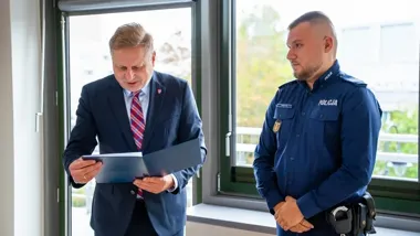 Po służbie pomógł 77-latce. Policjant został wyróżniony w Legionowie