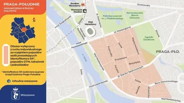 Koncerty na PGE Narodowym zmienią ruch na Saskiej Kępie