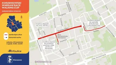 Warszawa stanie w korkach - policja zamknie ulice dla rowerów, rolek i marszów