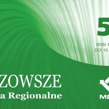 Fragment okładki zielonego czasopisma z napisami tytułowymi, numerem 5 oraz oznaczeniami ISSN i DOI.