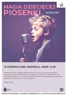Młode głosy z Zacisza zamkną sezon koncertem pełnym dziecięcej wyobraźni