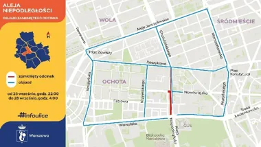 Weekendowe asfaltowanie zamknie Aleję Niepodległości w stronę Mokotowa