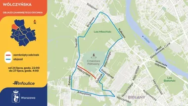 Weekendowy remont przy Cmentarzu Północnym. Wólczyńska będzie zamknięta