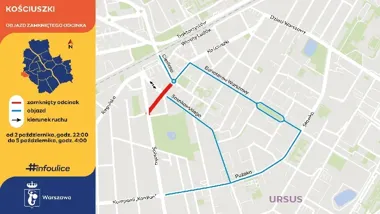 Ulica Kościuszki zostanie zamknięta na weekend. Kierowców czekają objazdy