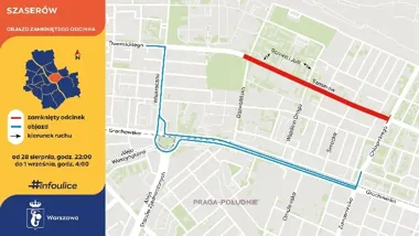 Asfaltowanie Szaserów oznacza zamknięcie odcinka i zmiany tras autobusów
