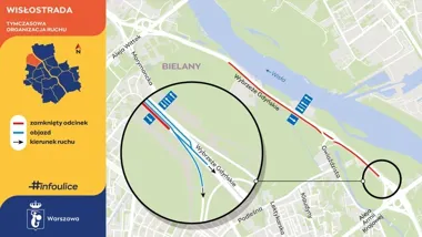 Wisłostrada przed kolejną zmianą. Na Bielanach szykują asfaltowanie